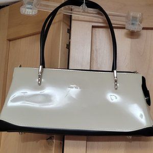 Beijo Evening Bag, Cream & Black